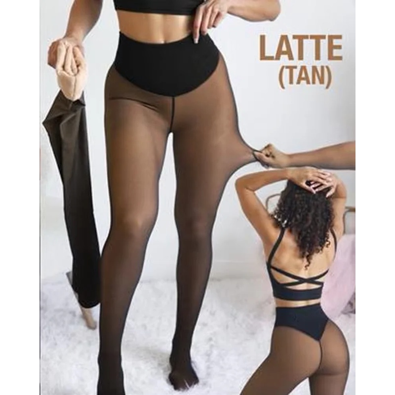 Tights Pantyhose Sheer - Collants thermiques gainants à doublure polaire
